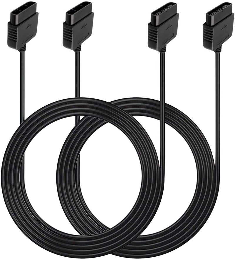 tesha 2PACK PS2 Controller Extension Cable Cord 6ft/1.8m Controller Extension for Sony PlayStation 2 PS2 Game Console - Image 2